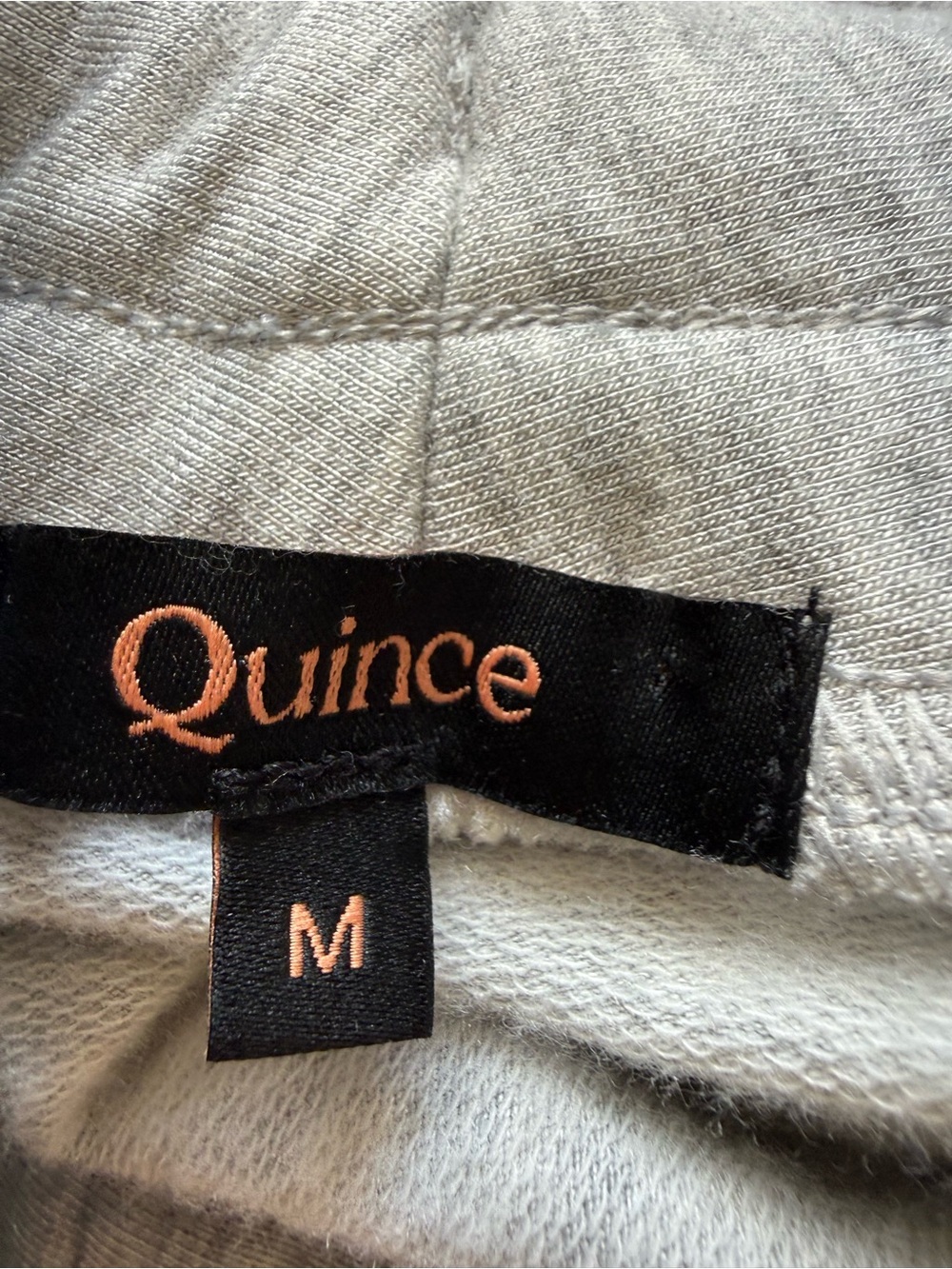 Quince Women”s Heathered Gray Cowl Neck Sweatshirt. Size Medium - Picture 10 of 11
